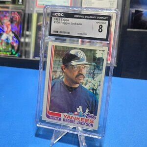 1982 Topps #300 Reggie Jackson (HOF) (CGC 8)